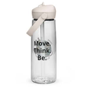 Flip straw water bottle